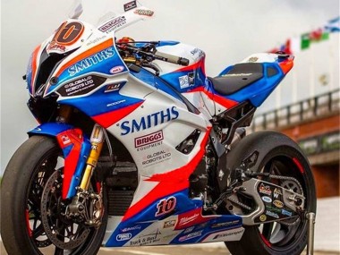 2019-2022 BMW S1000RR Motorcycle Fairings - White Blue Red Smiths UK