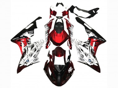 2017-2018 BMW S1000RR Motorcycle Fairings - White Red Black UK