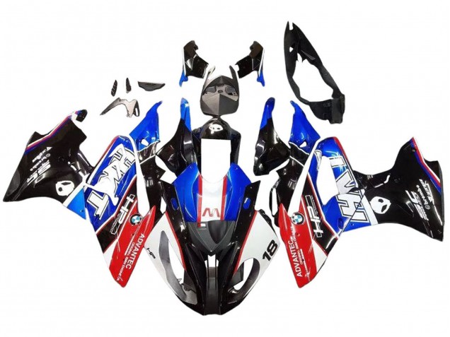 2015-2016 BMW S1000RR Motorcycle Fairing - Blue Red Glossy Black UK