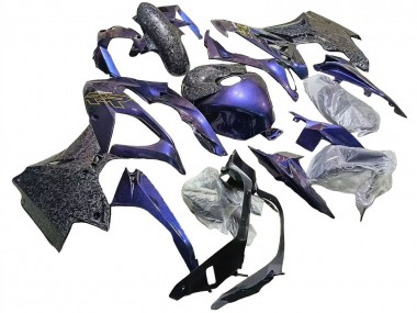 2015-2016 BMW S1000RR Motorcycle Fairings - Gradient Purple Blue Forged Carbon Fiber UK