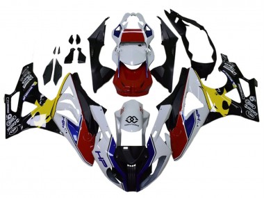 2009-2014 BMW S1000RR Motorcycle Fairings - White Red Yellow Black Castrol UK