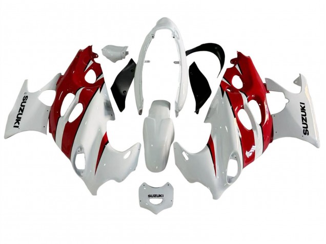 2004-2006 Suzuki GSX600F/GSX750F Motorcycle Fairings - White Red UK