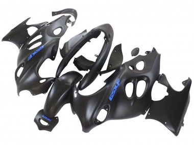 2004-2006 Suzuki GSX600F/GSX750F Motorcycle Fairings - Matte Black with Blue Logo UK