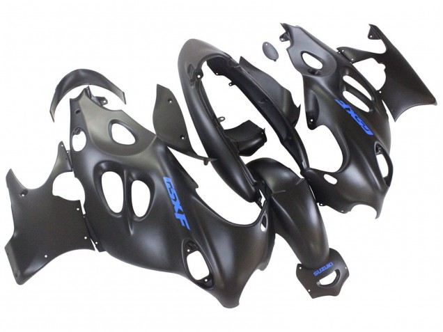 2004-2006 Suzuki GSX600F/GSX750F Motorcycle Fairings - Matte Black with Blue Logo UK