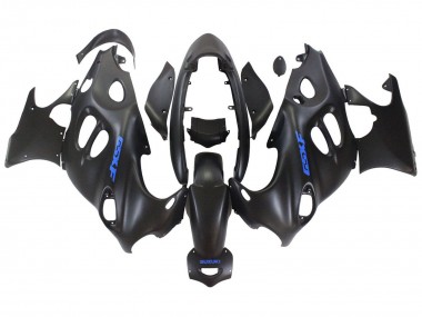 2004-2006 Suzuki GSX600F/GSX750F Motorcycle Fairings - Matte Black with Blue Logo UK