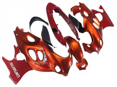 2004-2006 Suzuki GSX600F/GSX750F Motorcycle Fairings - Burnt Orange White Logo UK
