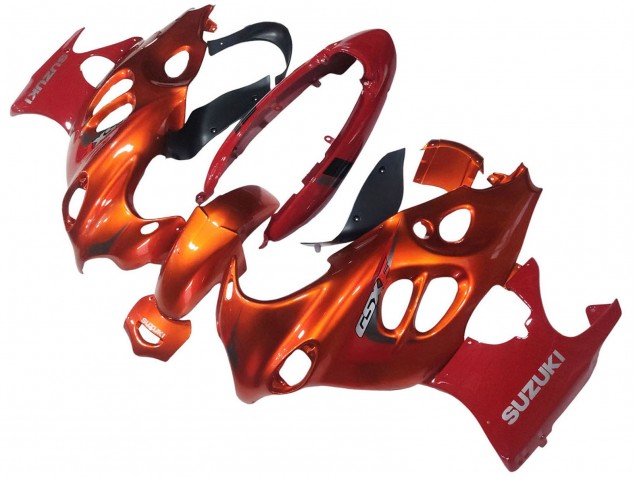 2004-2006 Suzuki GSX600F/GSX750F Motorcycle Fairings - Burnt Orange White Logo UK