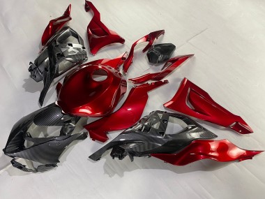 2023-2025 Kawasaki ZX6R Motorcycle Fairings - Red Carbon Fiber UK