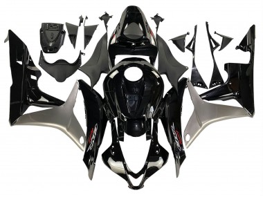 2007-2008 Honda CBR600RR Motorcycle Fairing Kits - Silver Glossy Black UK