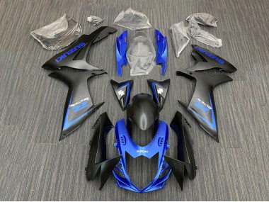 2011-2024 Suzuki GSXR 600 / GSXR 750 Motorcycle Fairing Kits - Blue Matte Black UK