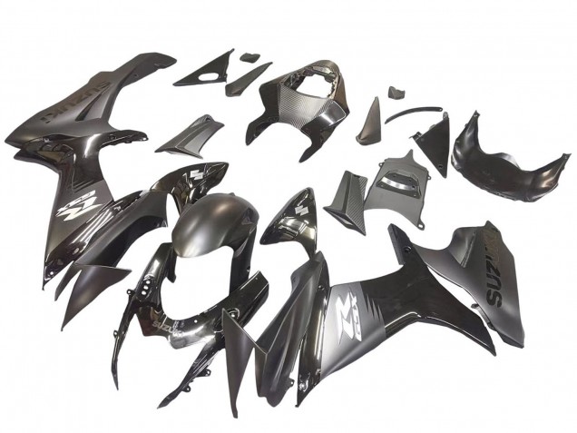 2011-2024 Suzuki GSXR 600 / GSXR 750 Motorcycle Fairings - Matte Black Glossy Black White Decal UK