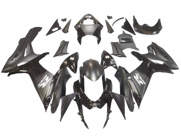 2011-2024 Suzuki GSXR 600 / GSXR 750 Motorcycle Fairings - Matte Black Glossy Black White Decal UK