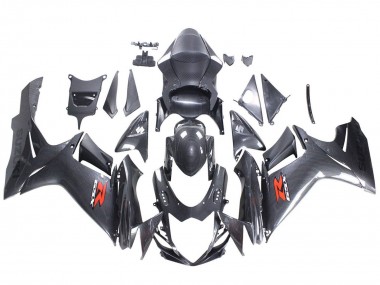 2011-2024 Suzuki GSXR 600 / GSXR 750 Motorcycle Fairings - Black Carbon Fiber Red UK