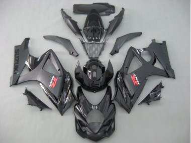 2007-2008 Suzuki GSXR 1000 Motorcycle Fairings - Matte Black Glossy Black UK