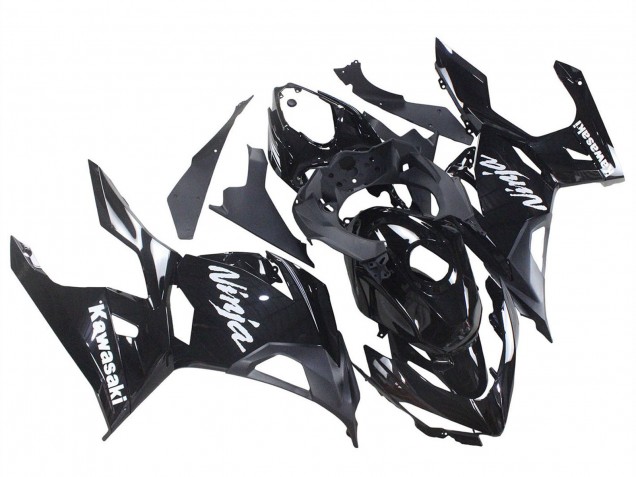 2018-2024 Kawasaki Ninja 400 Motorcycle Fairings - Glossy Black Matte Black White Decals UK