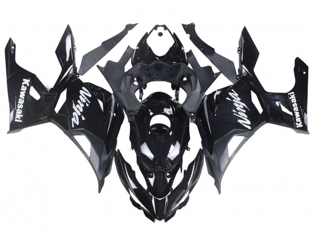 2018-2024 Kawasaki Ninja 400 Motorcycle Fairings - Glossy Black Matte Black White Decals UK