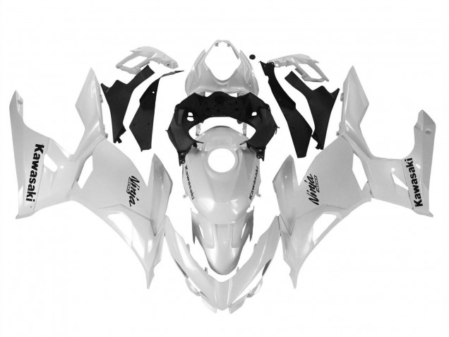 2018-2024 Kawasaki Ninja 400 Motorcycle Fairings - Glossy White UK