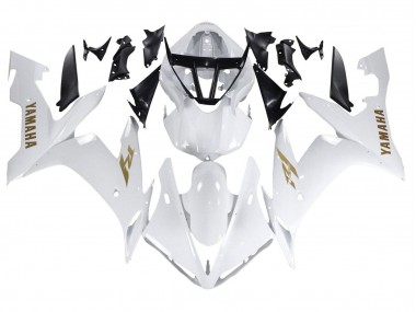2004-2006 Yamaha YZF 1000 R1 Motorcycle Fairings - White Gold Decals UK