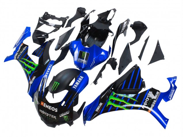 2015-2019 Yamaha YZF 1000 R1 Motorcycle Fairings - Blue Matte Black Green Monster ENEOS UK