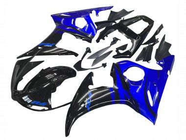 2006-2009 Yamaha YZF R6S Motorcycle Fairings - Blue Glossy Black UK