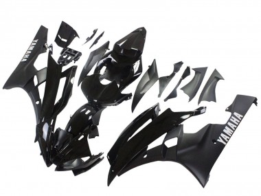 2006-2007 Yamaha YZF 600 R6 Motorcycle Fairings - Glossy Black Matte Black UK