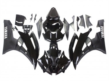 2006-2007 Yamaha YZF 600 R6 Motorcycle Fairings - Glossy Black Matte Black UK