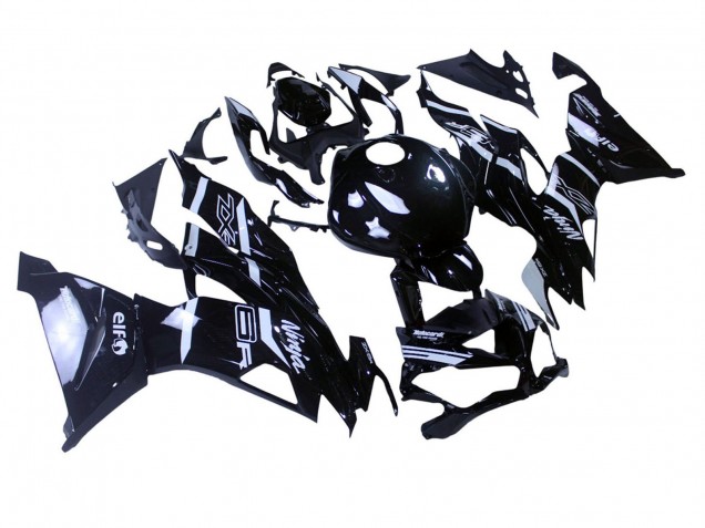 2019-2022 Kawasaki ZX6R Motorcycle Fairings - Glossy Black White UK