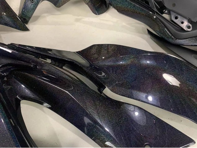 2019-2022 Kawasaki ZX6R Motorcycle Fairings - Black Rainbow UK