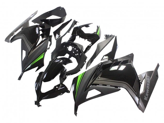 2013-2024 Kawasaki EX300 Motorcycle Fairings - Glossy Black Matte Black Green UK
