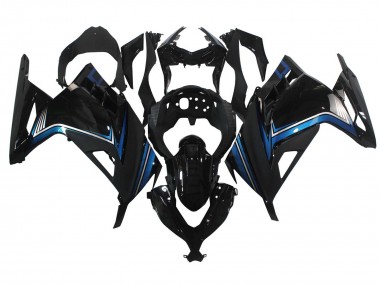 2013-2024 Kawasaki EX300 Motorcycle Fairings - Glossy Black Blue UK
