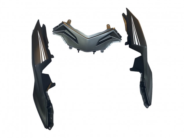 2013-2024 Kawasaki EX300 Motorcycle Fairings - Matte Black White Elf Snow UK