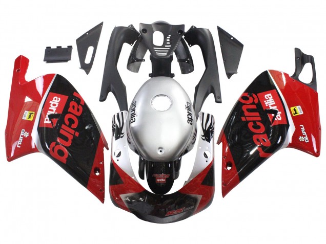 2000-2005 Aprilia RS125 Motorcycle Fairings - Red Black Silver Racing UK