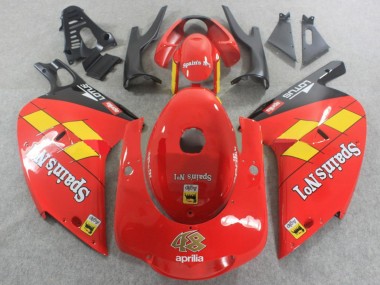 2000-2005 Aprilia RS125 Motorcycle Fairings - Red Yellow Black Spains No1 UK