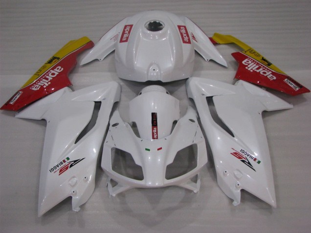 2006-2011 Aprilia RS125 Motorcycle Fairings - White Red Yellow UK