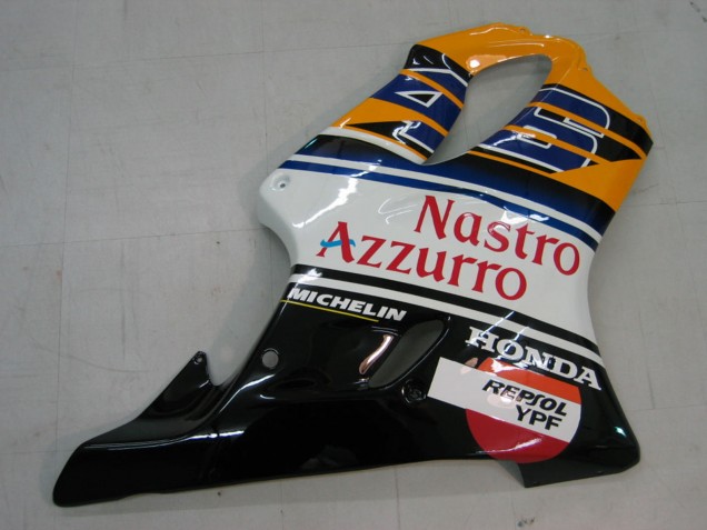 2004-2007 Honda CBR600 F4i Motorcycle Fairings - Yellow Blue White Black Nastro Azzurro UK