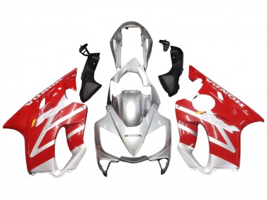 2004-2007 Honda CBR600 F4i Motorcycle Fairings - Silver Red UK