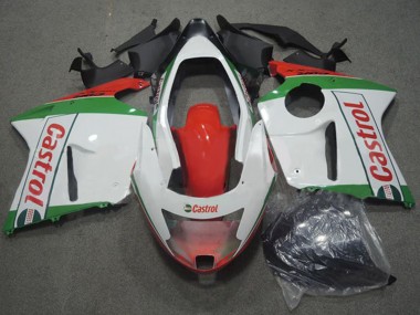 1996-2007 Honda CBR1100XX Blackbird Motorcycle Fairings - White Red Green Castrol UK