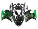 1996-2007 Honda CBR1100XX Blackbird Motorcycle Fairing - Glossy Black Green Flame UK