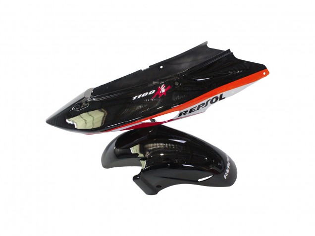 1996-2007 Honda CBR1100XX Blackbird Abs Motorcycle Fairings - Orange White Red Glossy Black Repsol UK