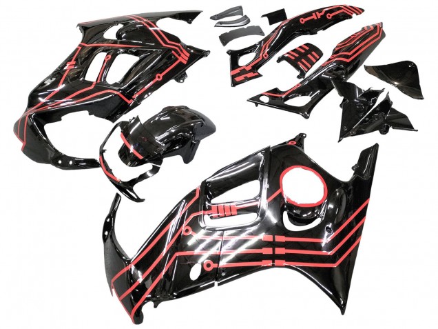 1997-1998 Honda CBR600 F3 Motorcycle Fairing Kits - Red Glossy Black UK