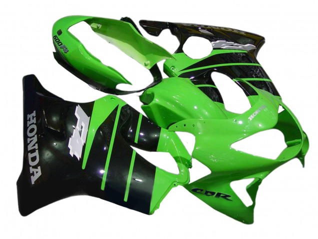 1999-2000 Honda CBR600 F4 Motorcycle Fairings - Green Glossy Black UK