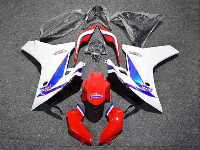 2011-2013 Honda CBR600F Motorcycle Fairing - White Red Blue HRC UK