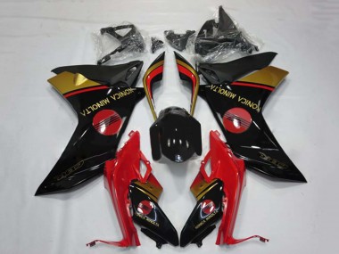 2011-2013 Honda CBR600F Motorcycle Fairings - Red Gold Glossy Black Konica Minolta UK