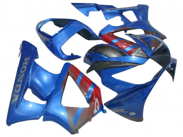 2000-2001 Honda CBR900RR 929 Motorcycle Fairings - Blue Red Glossy Black UK