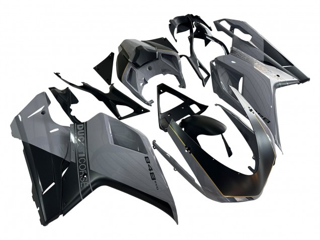 2007-2014 Ducati 848 Motorcycle Fairings - Silver Gold Matte Black UK