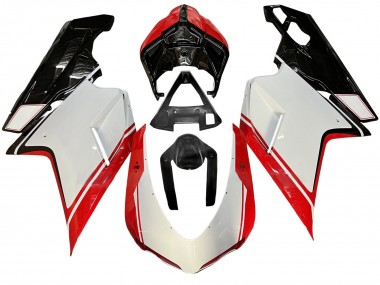 2007-2014 Ducati 848/1098/1198 Motorcycle Fairing - White Red Glossy Black UK