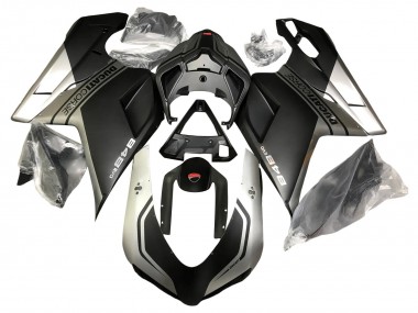 2007-2014 Ducati 848 Motorcycle Fairings - Silver Matte Black UK