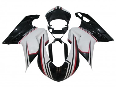 2007-2014 Ducati 848/1098/1198 Bike Fairings - White Red Glossy Black UK