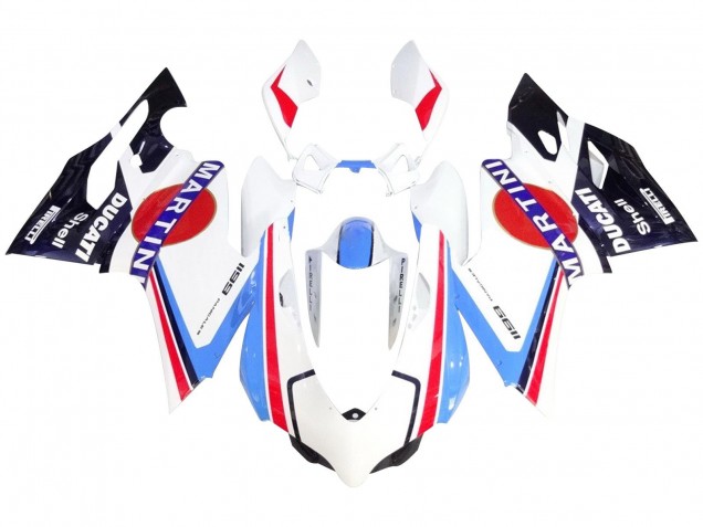 2011-2014 Ducati 1199 Motorcycle Fairings - White Red Blue Glossy Black Martini UK