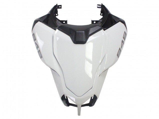 2007-2014 Ducati 848/1098/1198 Motorcycle Fairings - White Glossy Black Corse UK